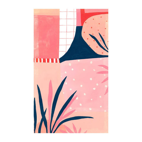 Marie Lawyer Pink Jungle Modern Matte Print Wall Art