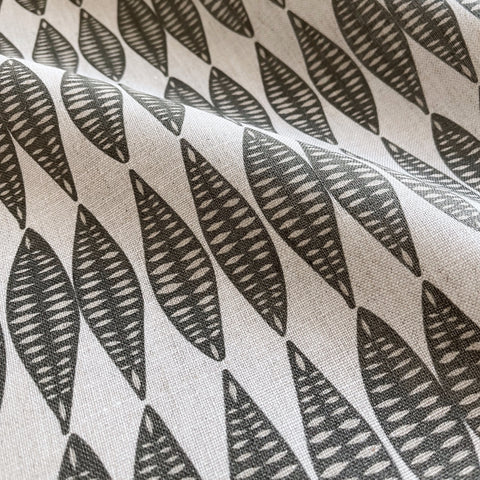 Leaflette Throw Pillow in Peppercorn