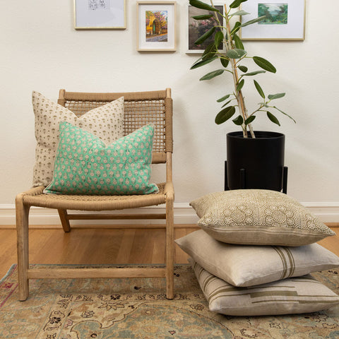 Filling Spaces Monochromatic Handcrafted Scandinavian Accent Throw Pillow - 18 x 18 - 20 x 20 - 22 x 22 - 24 x 24 - 26X 26 - 14 x 20 - 14 x 40 - 18 x 40 - 16 x 50