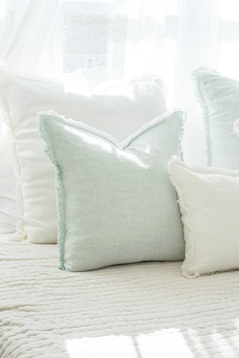 Anaya Monochromatic Scandinavian Textured Linen Accent Throw Pillow - 26X 26 - 20 x 20 - 14 x 20