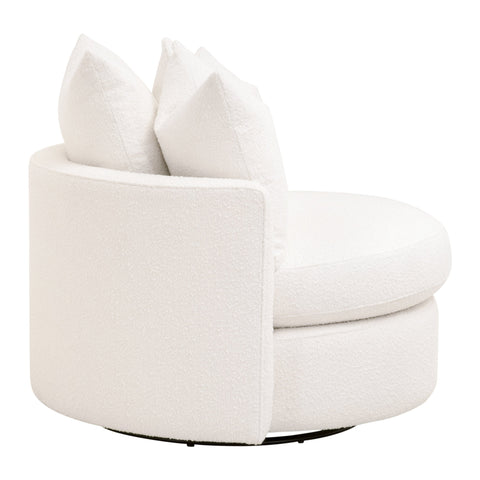 Timeless Minimalist Modern Slipper Lounge Chair with Barrel Back