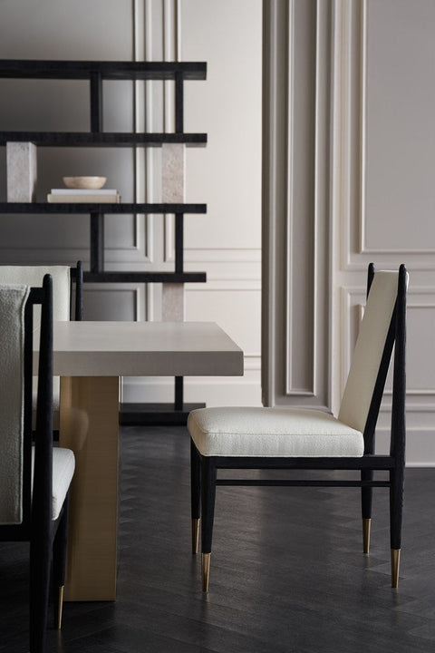 Timeless Minimalist Parsons Oak Dining Side Chair Upholstered