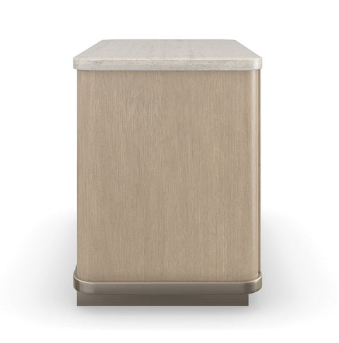 Caracole Rhythm Timeless Minimalist Fluted Contemporary Nightstand