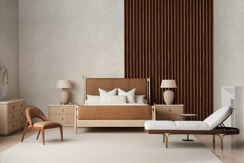 Caracole Rhythm Timeless Minimalist Fluted Contemporary Nightstand