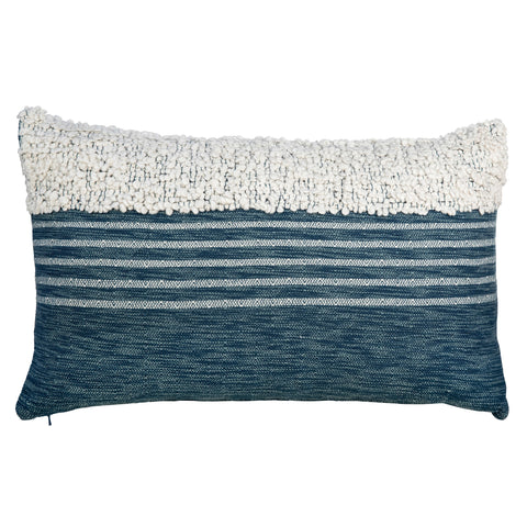 Bohemian Handwoven Braided Wool Lumbar Pillow