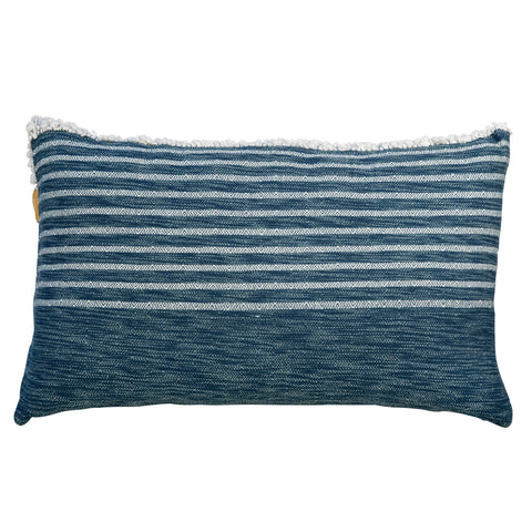 Bohemian Handwoven Braided Wool Lumbar Pillow