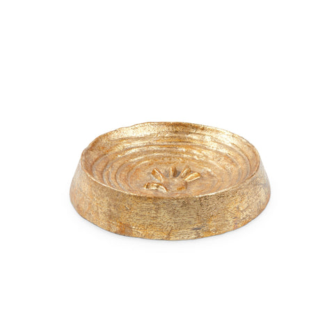 Decorating Essentials Handcrafted Gold Leaf Round Decorative Bowl