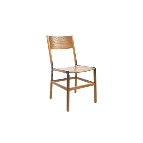 Mariposa Timeless Minimalist Modern Oak Slat Dining Side Chair