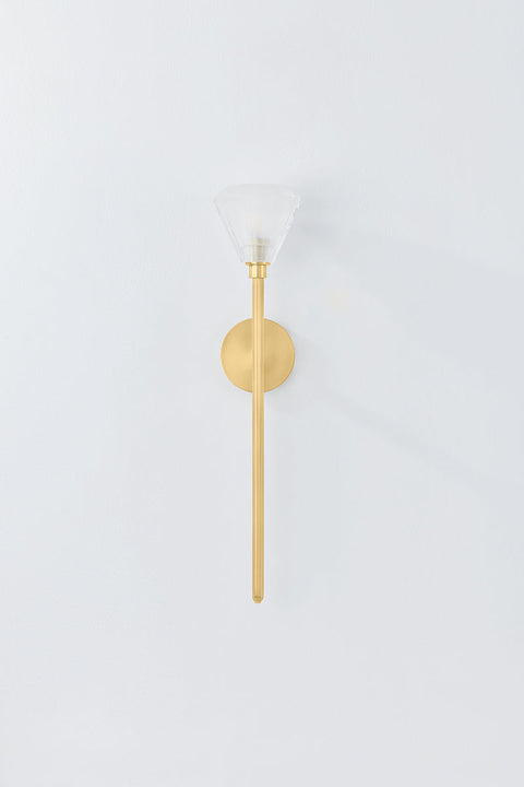 Maspeth Accent Stick Sconce with Crystals Modern Wall Light