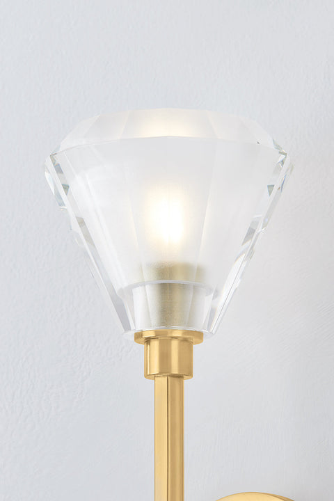 Maspeth Accent Stick Sconce with Crystals Modern Wall Light