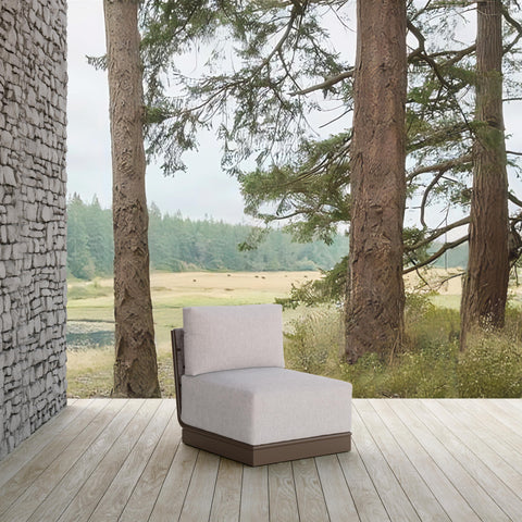 Maui Modern Armless Club Lounge Chair for Outdoor Living