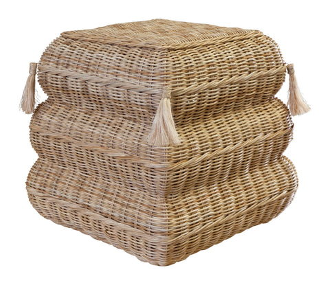 Timeless Minimalist Bohemian Hand Woven Accent Stool