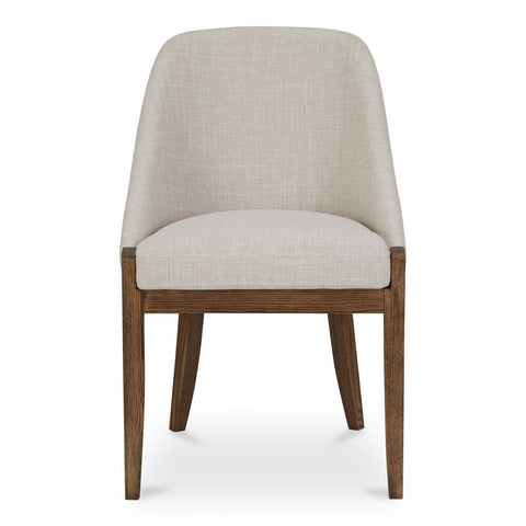 Edward Timeless Minimalist Dining Armchair with Barrel Back