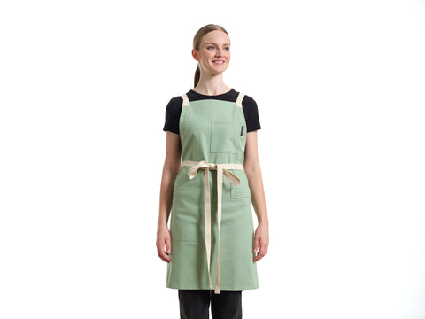 Bib Apron with Crossback and Deep Pockets Apron