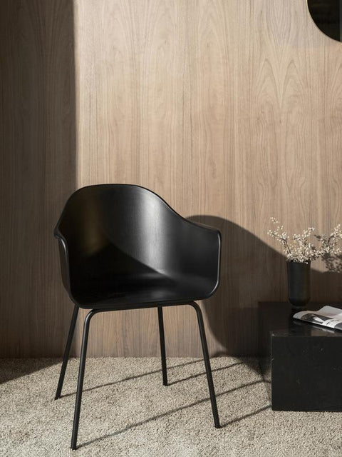 Timeless Minimalist Modern Barrel Back Splayed Leg Dining Armchair