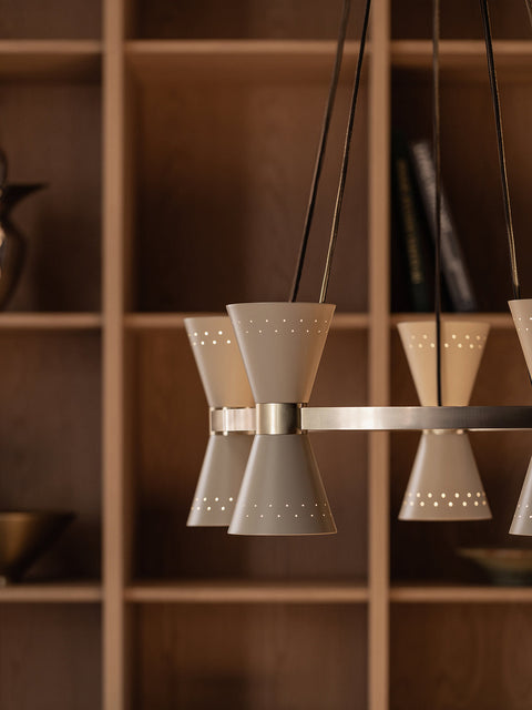 Ambient Mid Century Tiered Candelabra Chandelier Ceiling Light