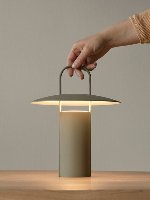 Ray Accent Minimalist Cylinder Lantern Table Lamp