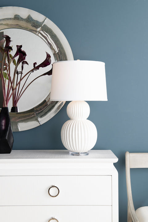 Meridian Column Fluted Modern Accent Table Lamp