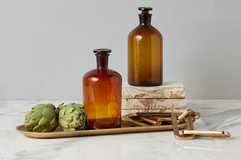 Modern Lipped Polished Metal Serving Tray