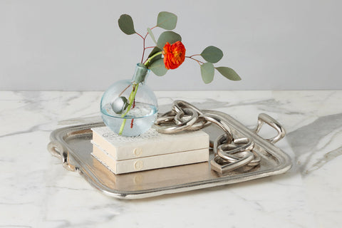 etúHOME Gift Vintage Lipped Polished Serving Tray