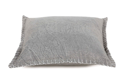 Monochromatic Bohemian Seamed Square Accent Throw Pillow