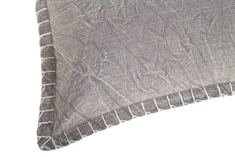 Monochromatic Bohemian Seamed Square Accent Throw Pillow