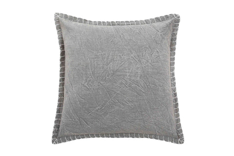 Monochromatic Bohemian Seamed Square Accent Throw Pillow