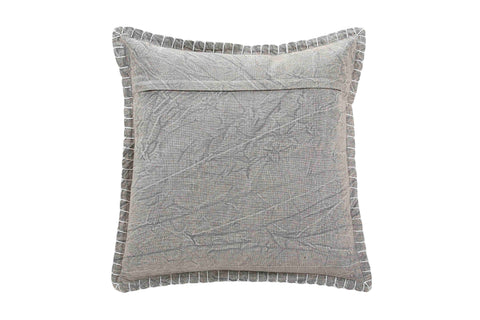 Monochromatic Bohemian Seamed Square Accent Throw Pillow