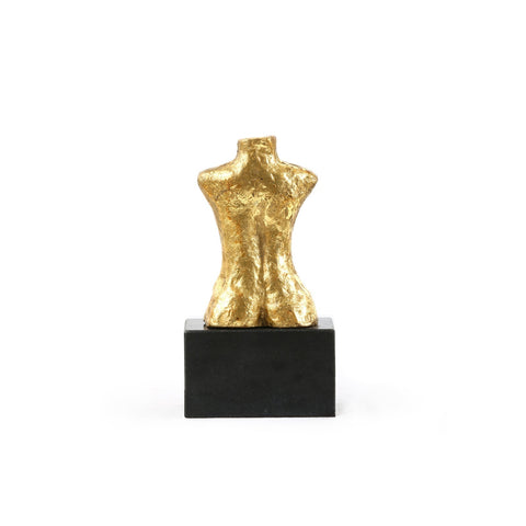 Artful Traditionalist Classical Gold Leaf Figurative Statue