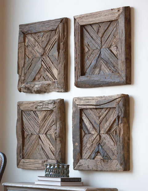 Rustic Organic Handcrafted Framed Wall Panel