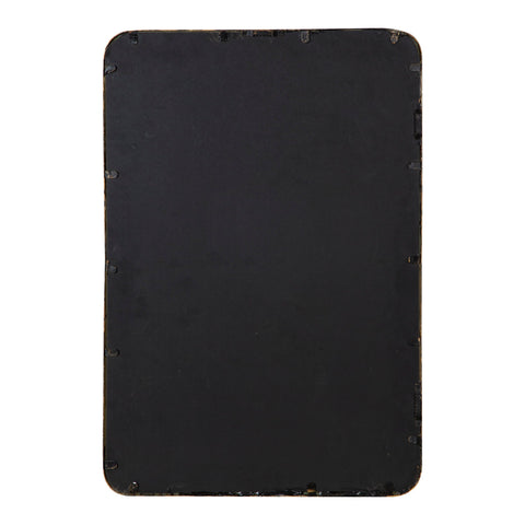 Contemporary Gold Leaf Accent Rectangle Wall Mirror