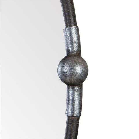 Contemporary Accent Oval Framed Wall Mirror for Entryway