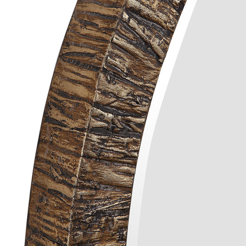 Contemporary Organic Accent Round Mirror for Entryway