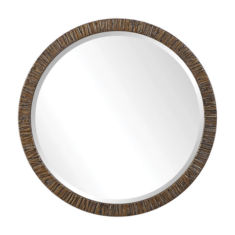 Contemporary Organic Accent Round Mirror for Entryway
