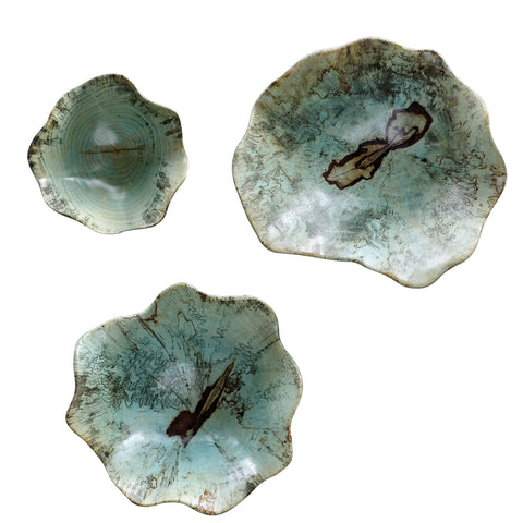 Uttermost Teo Wood Wall Art Organic Handcrafted Free Form Wall Sculpture - Set of 3