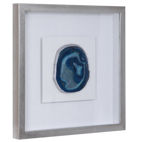 Kalia Blue Stone Modern Shadow Box Wall Hanging