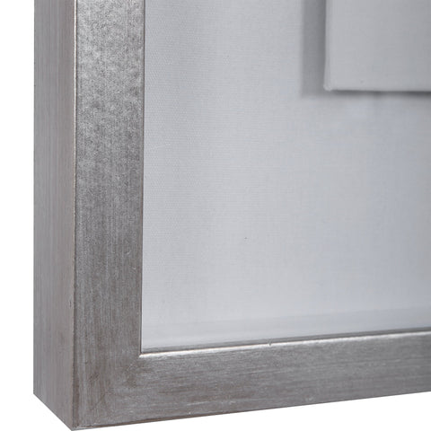 Kalia Blue Stone Modern Shadow Box Wall Hanging