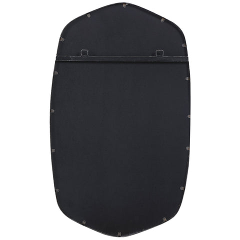 Contemporary Asymmetrical Silver Leaf Accent Wall Mirror