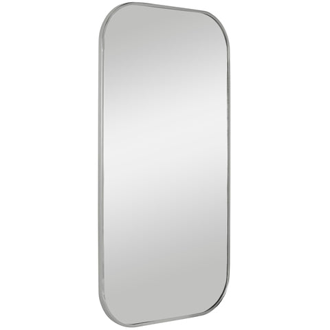 Contemporary Rectangle Accent Mirror with Polished Frame