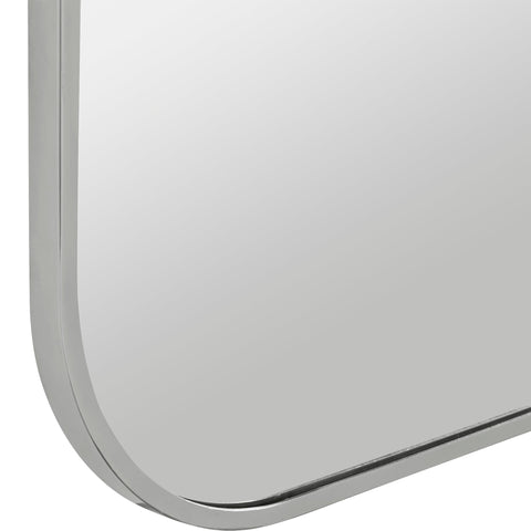 Contemporary Rectangle Accent Mirror with Polished Frame