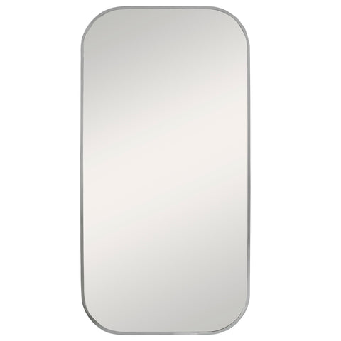 Contemporary Rectangle Accent Mirror with Polished Frame