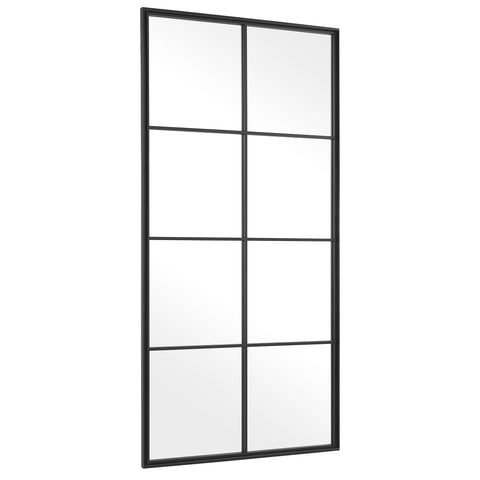 Contemporary Window Pane Rectangle Mirror for Dining Room