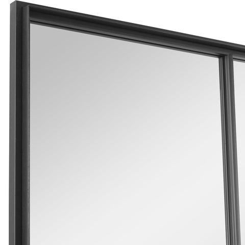 Contemporary Window Pane Rectangle Mirror for Dining Room