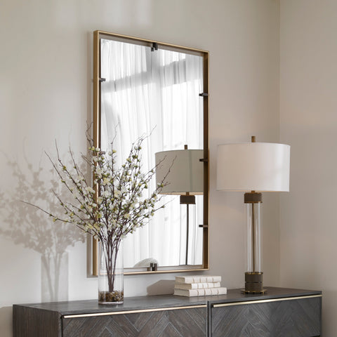 Contemporary Floating Rectangle Wall Mirror for Entryway