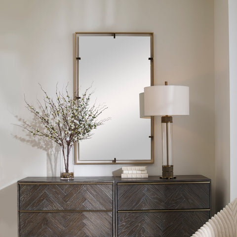 Contemporary Floating Rectangle Wall Mirror for Entryway