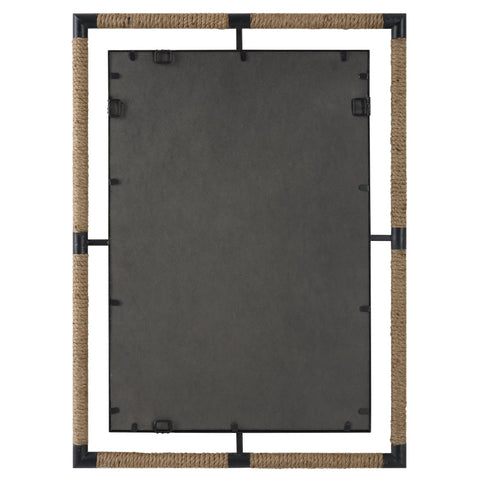 Contemporary Rustic Framed Accent Mirror for Entryway Wall