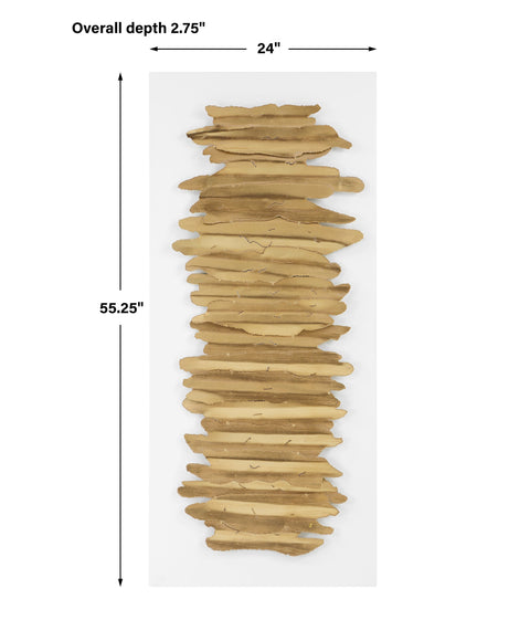 Lev White Metal Wall Decor Modern Antiqued Wall Sculpture