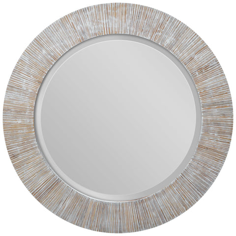 Organic Scandinavian Round Accent Mirror for Entryway