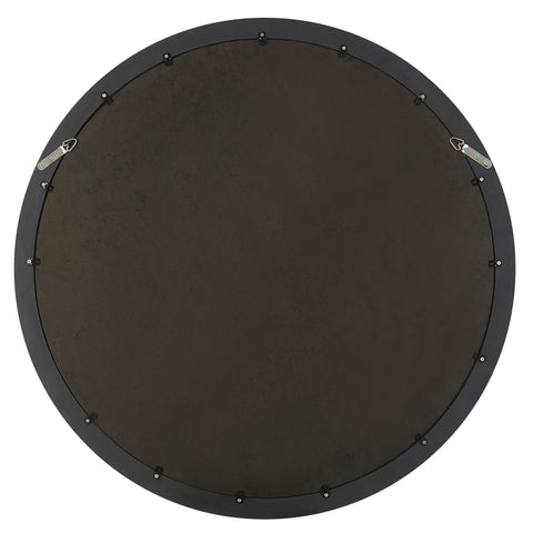 Contemporary Distressed Round Accent Mirror for Bathroom Wall