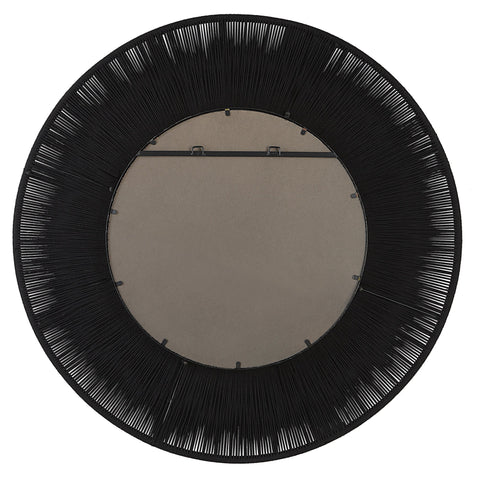 Bohemian Round Accent Mirror for Contemporary Entryway
